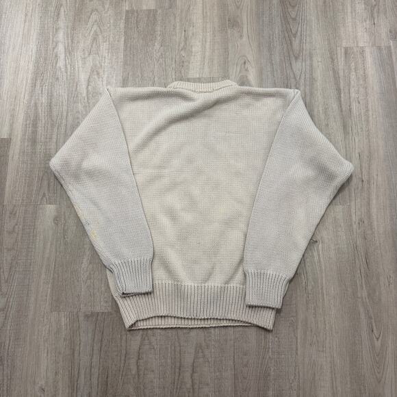 Vintage Eddie Bauer Sweater Men's Medium Argyle Diamond 90s Pullover Knit Cabin - Picture 7 of 9